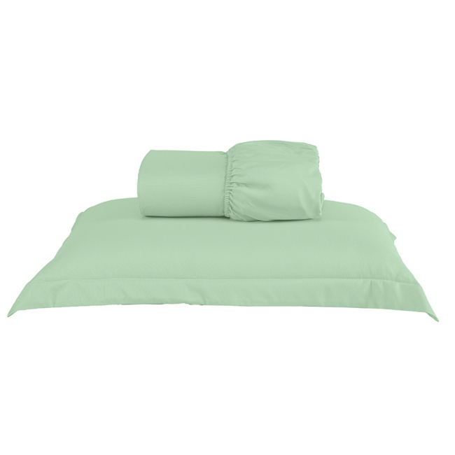 Jogo de Lençol Charme Percal 300 Fios Com Aba Americana Verde