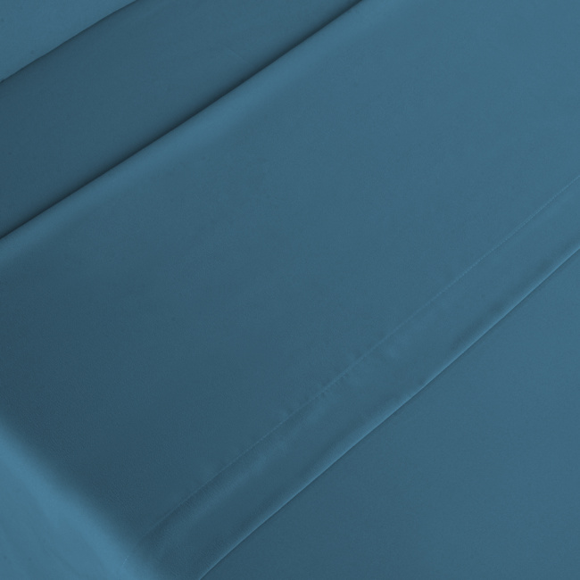 Jogo de Lençol Completo Percal 300 Fios Com Aba Americana Charme Marinho