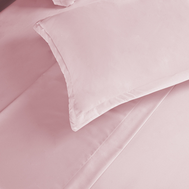 Jogo de Lençol Completo Percal 300 Fios Com Aba Americana Charme Rosê