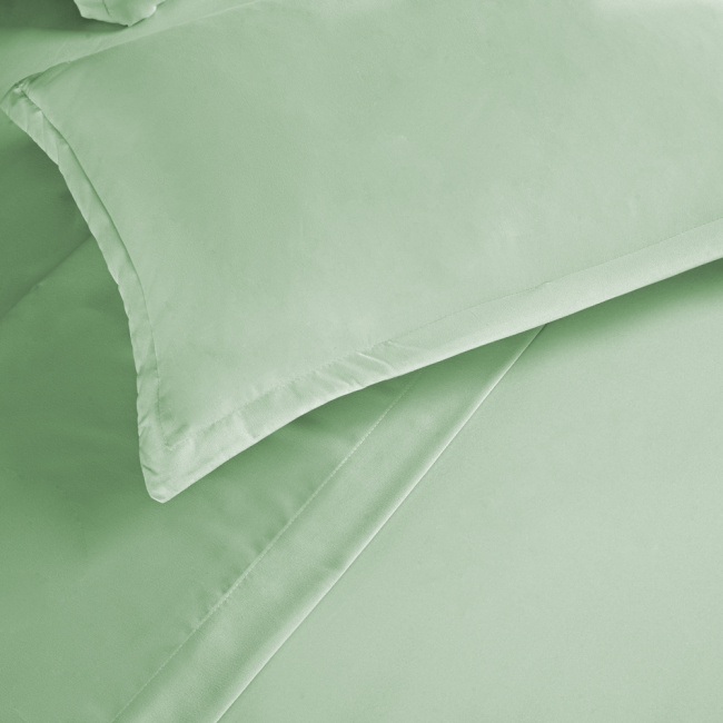 Jogo de Lençol Completo Percal 300 Fios Com Aba Americana Charme Verde