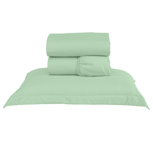 Jogo de Lençol Completo Percal 300 Fios Com Aba Americana Charme Verde