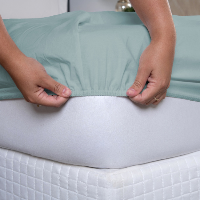 Jogo de Lençol Completo Percal 400 Fios Ponto Palito Dublin