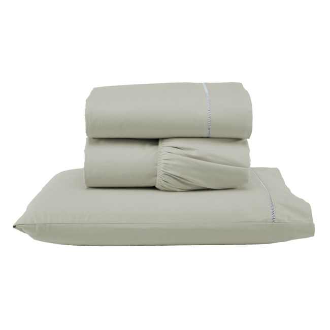 Jogo de Lençol Completo Percal 400 Fios Ponto Palito Fendi