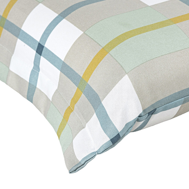 Jogo de Lençol King 4 Peças Percal 400 Fios Premier Estampado Grid Verde