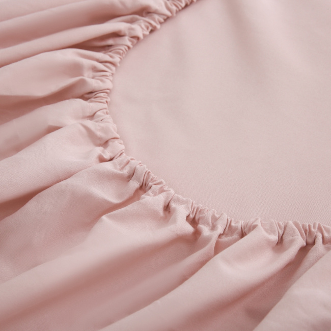 Jogo de Lençol Napoli Percal 300 Fios Lese Bordado Inglês Rosê