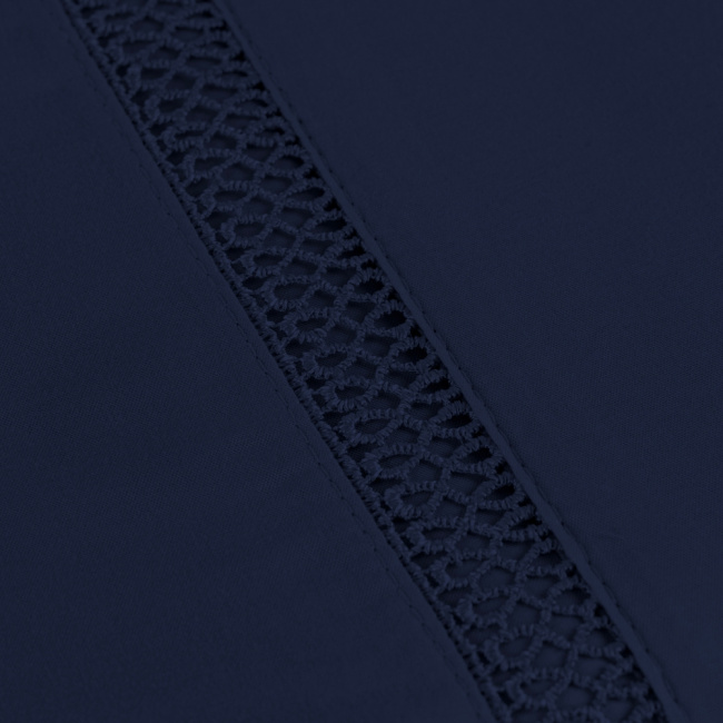 Jogo de Lençol Percal 300 Fios Ponto Infinito Marinho