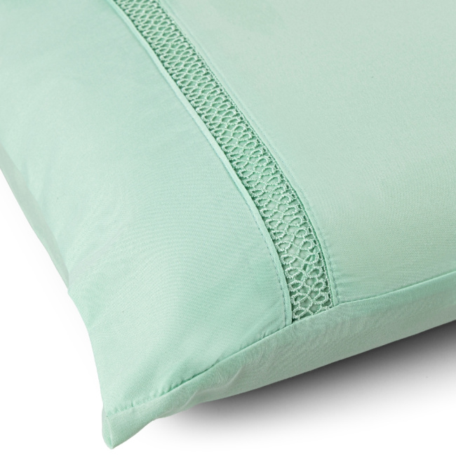Jogo de Lençol Percal 300 Fios Ponto Infinito Verde