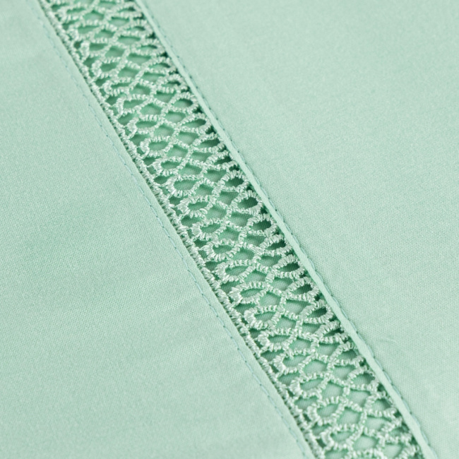 Jogo de Lençol Percal 300 Fios Ponto Infinito Verde