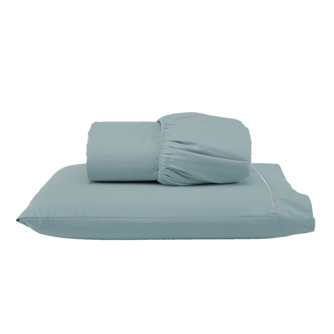 Jogo de Lençol Percal 400 Fios Ponto Palito Dublin