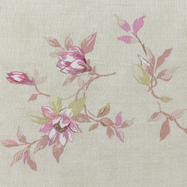 Jogo de Lençol Queen 4 Peças Attuale Estampado 100% Algodão Floral Rosa