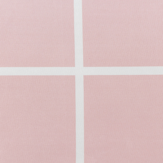 Jogo De Lençol Solteiro 3 Peças Austin Micro Percal 200 Fios Estampa Grid Rosa