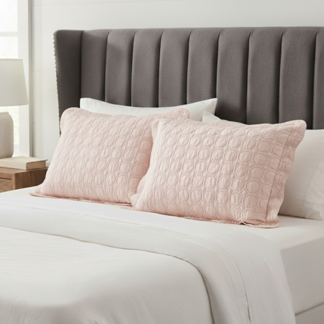 Kit 2 Porta Travesseiros Percal 150 Fios 70x50cm Matelado Plaza Rosa