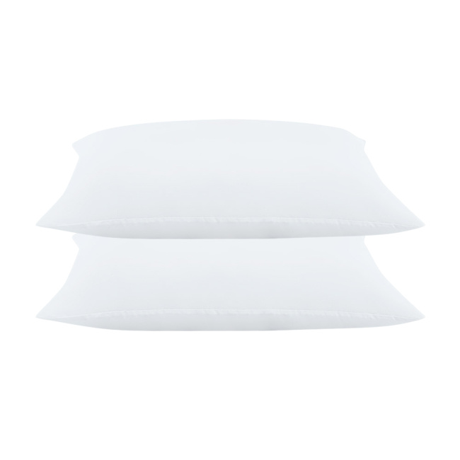 Kit 2 Travesseiro Suporte Médio Percale 200 Fios 550g/m² Fibra Siliconizada Soft Pluma 70cm x 50cm