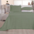 Kit Cobre Leito Colcha Casal 3 Peças Amore Matelado Dupla Face Verde