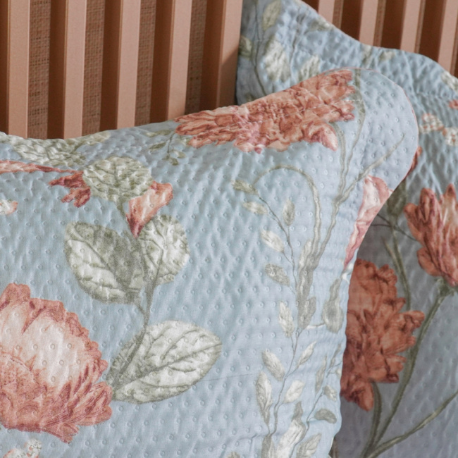 Kit Cobre Leito Colcha Casal Padrão 3 Peças Boutis Estampada Dupla Face Fiori