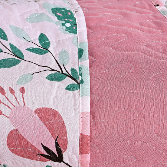 Kit Cobre Leito Colcha King 3 Peças 200 Fios Avere Dupla Face Bothanica