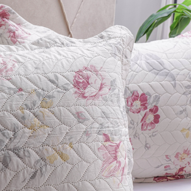 Kit Cobre Leito Colcha King 3 Peças Boutis Estampada Dupla Face Jade