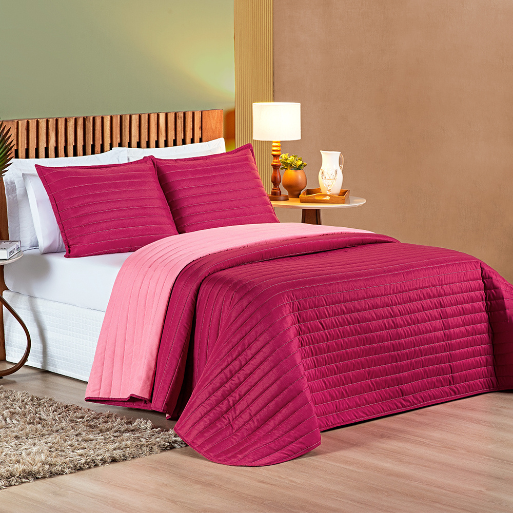 Protector Cama 3 Cabos - Powder Pink - Monlitcabane