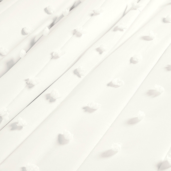 Kit Cobre Leito Colcha King 3 Peças Micro Percal 300 Fios Poppy Dupla Face Off White