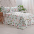 Kit Cobre Leito Colcha Queen 3 Peças Boutis Estampada Dupla Face Flora