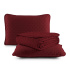 Kit Cobre Leito Colcha Queen 3 Peças Matelado Dupla Face Dots 300 Fios Vinho