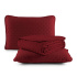 Kit Cobre Leito Colcha Queen 3 Peças Matelado Dupla Face Dots 300 Fios Vinho