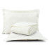 Kit Cobre Leito Colcha Queen 3 Peças Micro Percal 300 Fios Aveline Dupla Face Off White