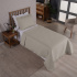 Kit Cobre Leito Colcha Solteiro 2 Peças Amore Matelado Dupla Face Cáqui
