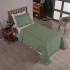 Kit Cobre Leito Colcha Solteiro 2 Peças Amore Matelado Dupla Face Verde