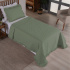 Kit Cobre Leito Colcha Solteiro 2 Peças Amore Matelado Dupla Face Verde