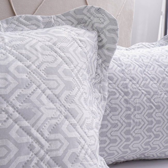 Kit Cobre Leito Colcha Solteiro 2 Peças Boutis Estampada Dupla Face Attuale