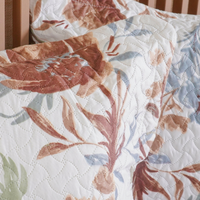 Kit Cobre Leito Colcha Solteiro 2 Peças Boutis Estampada Dupla Face Belle