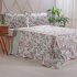 Kit Cobre Leito Colcha Solteiro 2 Peças Boutis Estampada Dupla Face Elegance