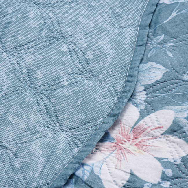 Kit Cobre Leito Colcha Solteiro 2 Peças Boutis Estampada Dupla Face Lavinia