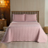 Kit Cobre Leito Colcha Super King 3 Peças Matelado Dupla Face Dots 300 Fios Rosê