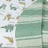 Kit Colcha Cobre Leito 2 Peças Solteiro Colorê Dupla Face Matelassê Dino