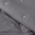 Kit Colcha Cobre Leito 3 Peças Casal Maxime 300 Fios Matelassê Bordado Cinza