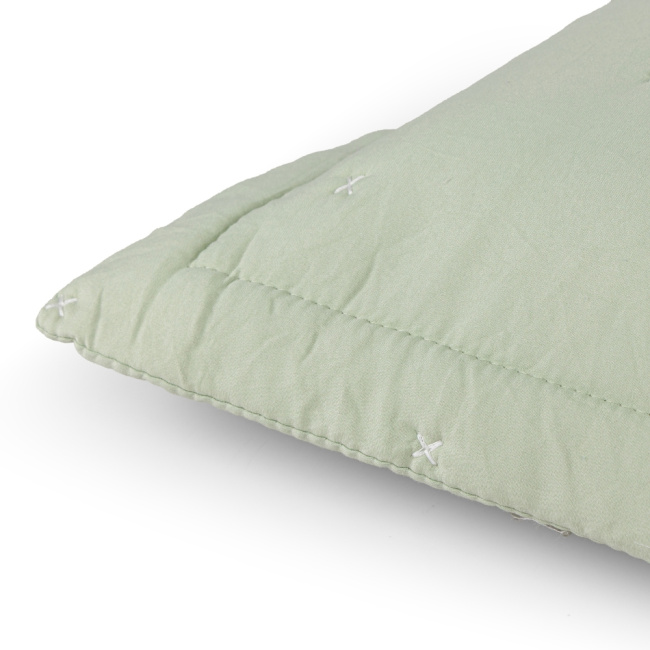 Kit Colcha Cobre Leito 3 Peças King Maxime 300 Fios Matelassê Bordado Verde Menta