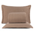 Kit Colcha Cobre Leito 3 Peças Queen Maxime 300 Fios Matelassê Bordado Caqui