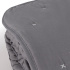 Kit Colcha Cobre Leito 3 Peças Queen Maxime 300 Fios Matelassê Bordado Cinza
