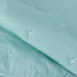 Kit Colcha Cobre Leito 3 Peças Queen Maxime 300 Fios Matelassê Bordado Verde Agua