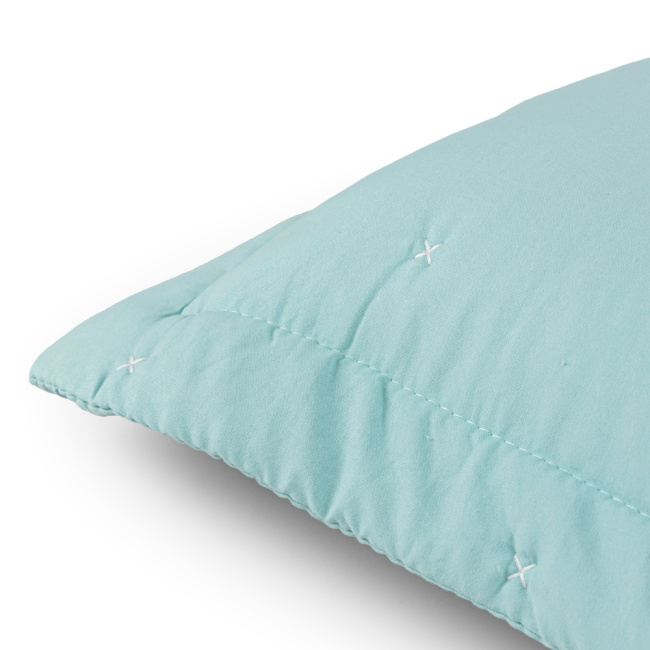 Kit Colcha Cobre Leito 3 Peças Queen Maxime 300 Fios Matelassê Bordado Verde Agua