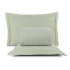 Kit Colcha Cobre Leito 3 Peças Queen Maxime 300 Fios Matelassê Bordado Verde Menta