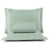Kit Colcha Cobre Leito Casal 3 Peças Verity 200 Fios Algodão Matelassê Bordado Menta