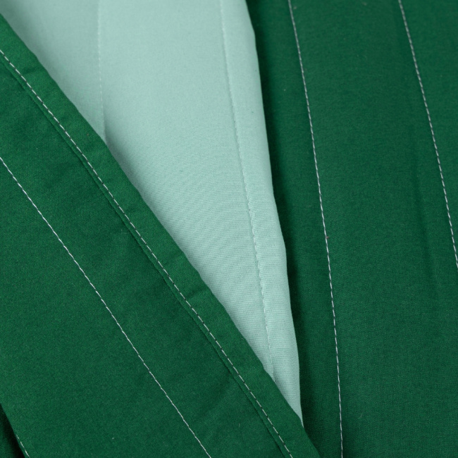 Kit Colcha Cobre Leito Dupla Face 200 Fios Matelassê Colors Esmeralda/Verde Claro