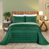 Kit Colcha Cobre Leito Dupla Face 200 Fios Matelassê Colors Esmeralda/Verde Claro