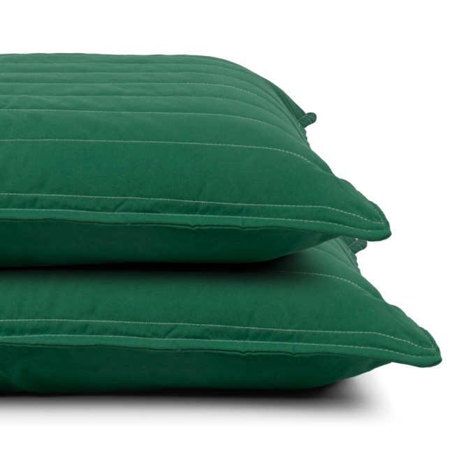 Kit Colcha Cobre Leito Dupla Face 200 Fios Matelassê Colors Esmeralda/Verde Claro