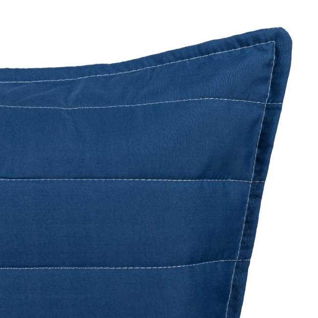 Kit Colcha Cobre Leito Dupla Face 200 Fios Matelassê Colors Marinho/Cinza