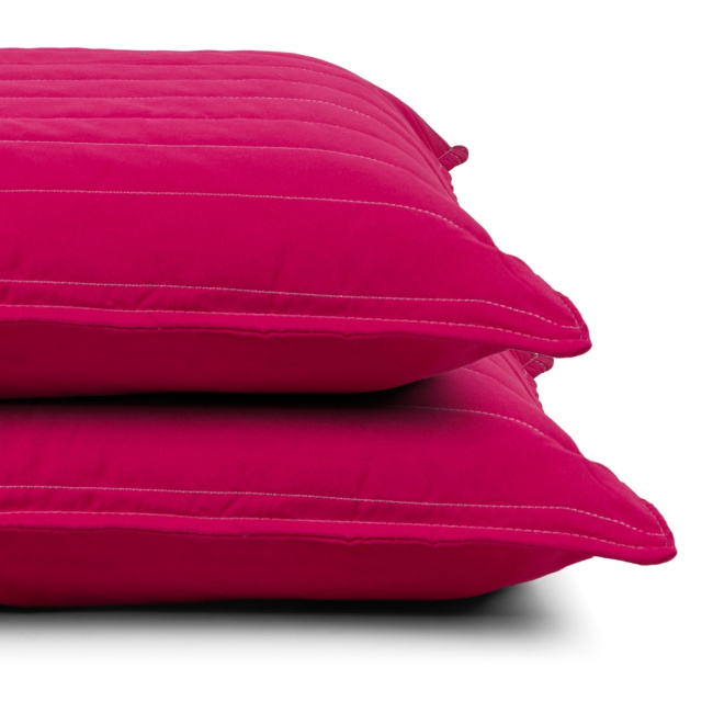 Kit Colcha Cobre Leito Dupla Face 200 Fios Matelassê Colors Pink/Rosa