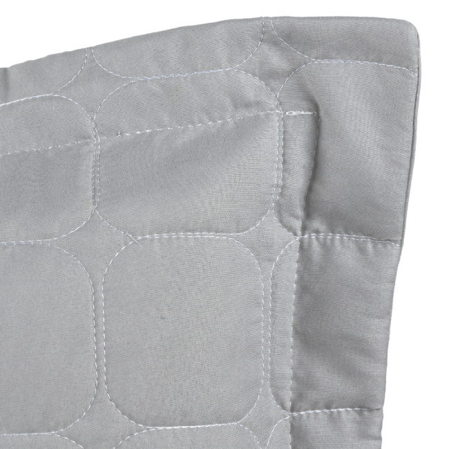 Kit Colcha Cobre Leito Matelassê 200 Fios Dupla Face Berlim Cinza